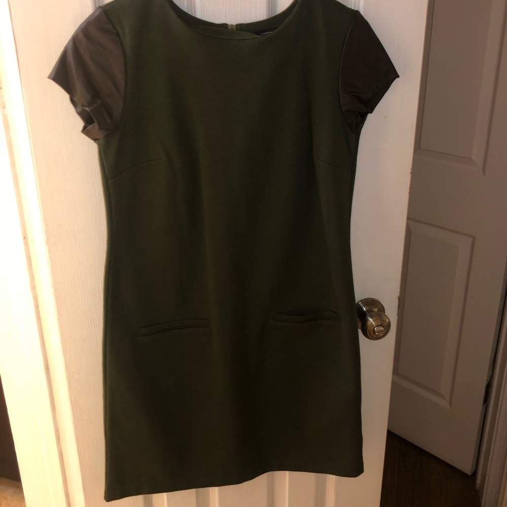 Tommy Hilfiger shift dress olive green size small